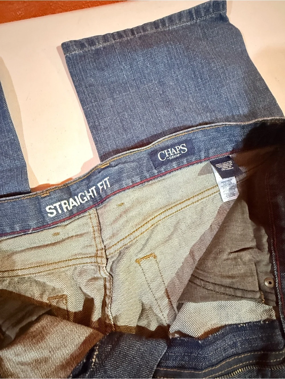 Chaps Men's Denim Straight-Leg Jeans in Blue